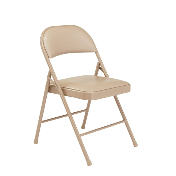 National Public Seating Commercialine Folding Chair, Vnyl, Tan, PK4 951 - main